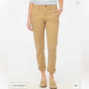 J. Crew High-Rise Girlfriend Chino Pant 6 | Camel | NEW